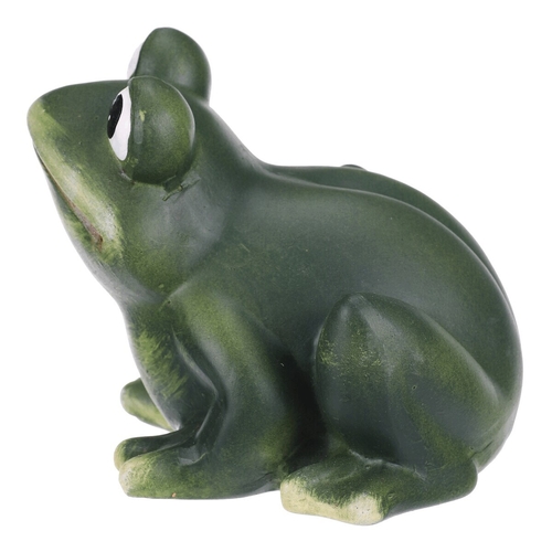 Žába - keramická figurka, vel. L, zelená