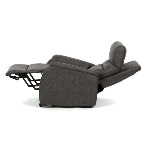 Polohovací křeslo, elektrické kabelové ovládání, černá, látka vintage, TV-L8904 BK3