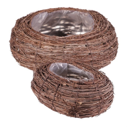 Obal proutěný - oválný, přírodní, cena za sadu 2 ks