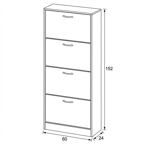 Botník, mdf, hnědá, ABO-G1018 OAK
