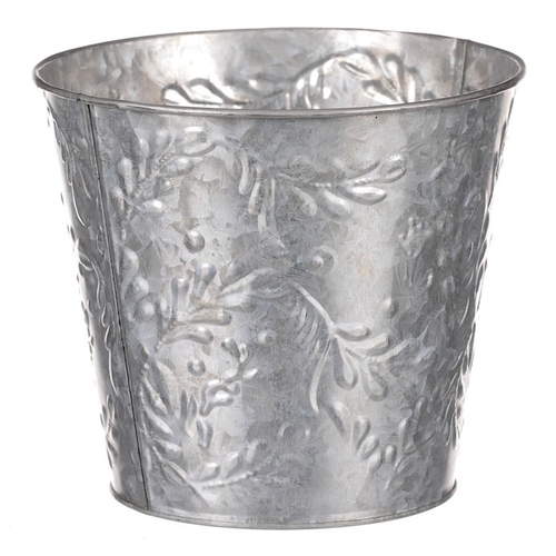 Obal kovový - vzor jmelí, barva stříbrná