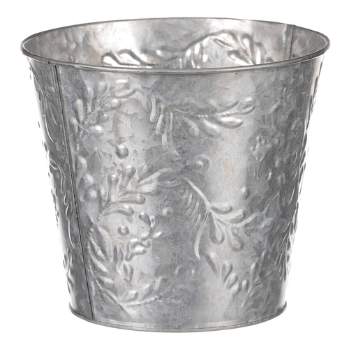 Obal kovový - vzor jmelí, barva stříbrná