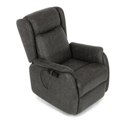 Polohovací křeslo, elektrické kabelové ovládání, černá, látka vintage, TV-L8902 BK3