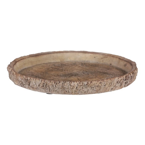 Tác betonový - dekor dřevěné kůry, vel. L