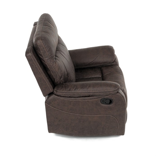 Polohovací křeslo, hnědá, látka vintage, TV-4092 BR3