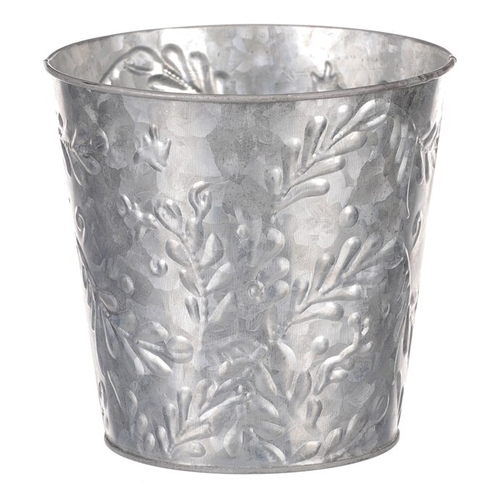 Obal kovový - vzor jmelí, barva stříbrná