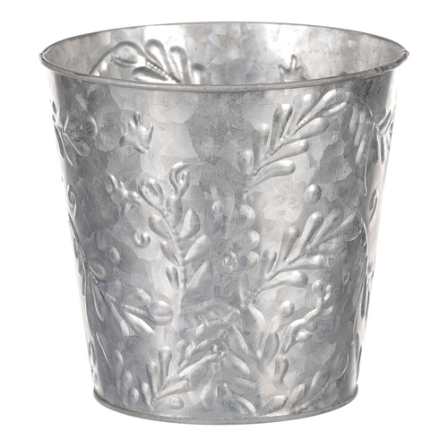 Obal kovový - vzor jmelí, barva stříbrná