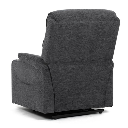 Polohovací křeslo, elektrické kabelové ovládání, šedá, látka, TV-S8348 GREY2