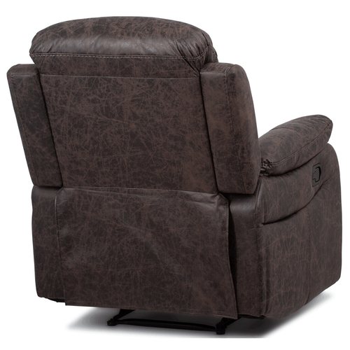 Polohovací křeslo, hnědá, látka, TV-4086 BR