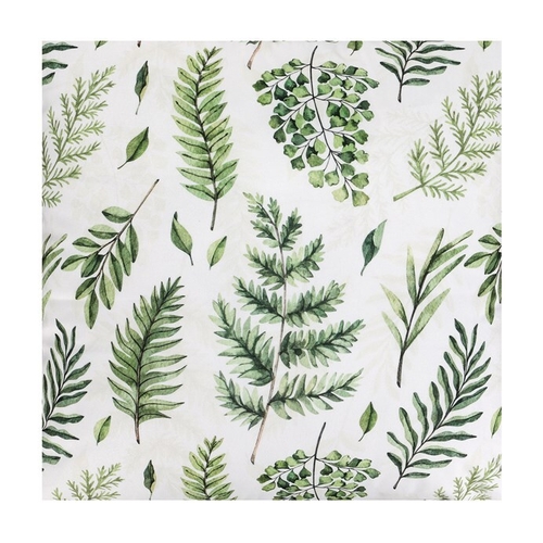 Sedák - mix zelených listů, 100 % polyester, 45 x 45 cm