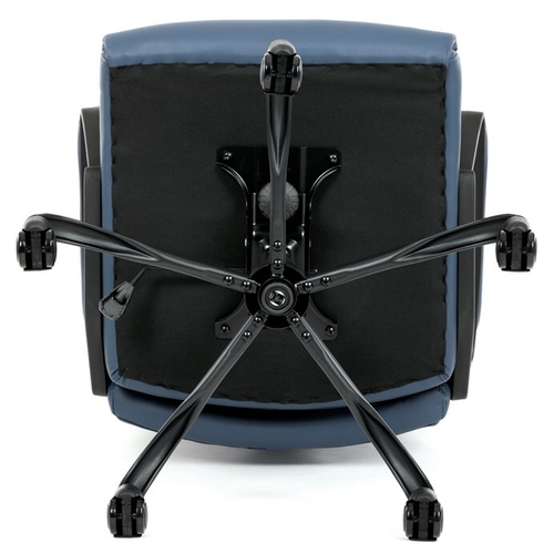 Kancelářské křeslo, houpací mechanismus, modrá ekokůže, KA-Y346 BLUE