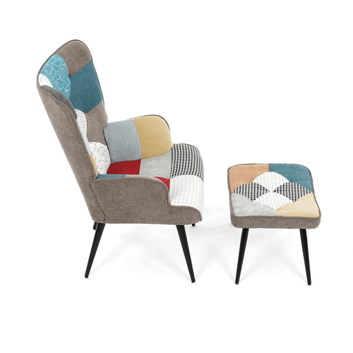 Relaxační křeslo, vícebarevná, látka, AK-303 PW2