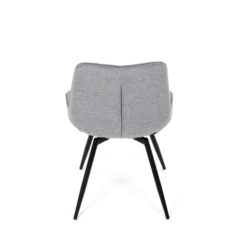 Jídelní židle otočná 180°, šedá, látka, HC-T1130 GREY2