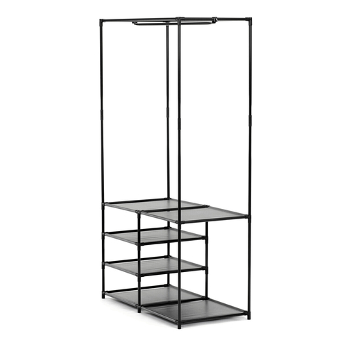 Stojan na šaty, kov, černá, GD-172 BK