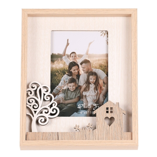 Fotorámeček - pro rozměr 10 x 15 cm, MDF, rodina
