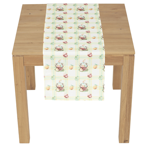 Běhoun - velikonoční motiv, 100 % polyester, 40 x 150 cm, jarní barvy