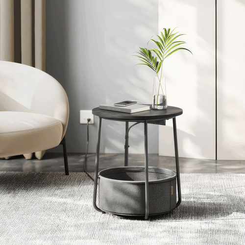 Odkládací stolek 45x45x50cm, mdf, černá, AKF-E1028 BK