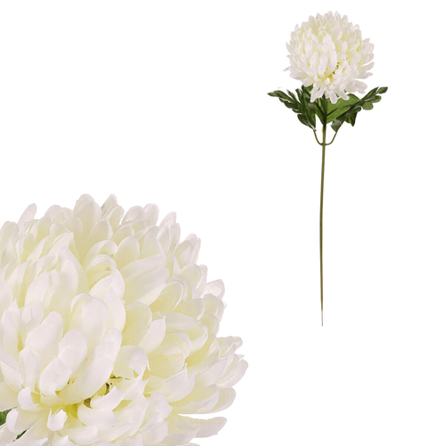 Chryzantéma - umělá řezaná květina, bílá