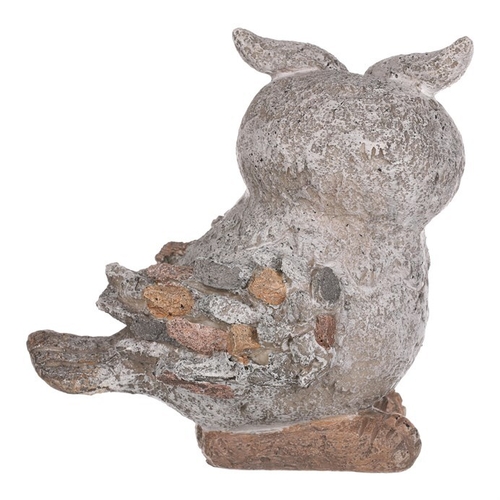 Sova - figurka z polyresinu, imitace kamene
