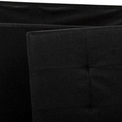 Taburet s úložným prostorem, černá, látka, TAB-462 BK2