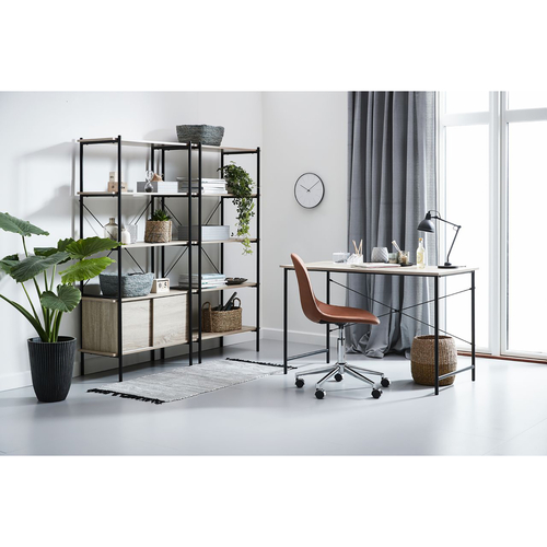 Knihovna 5 polic LOFT dub