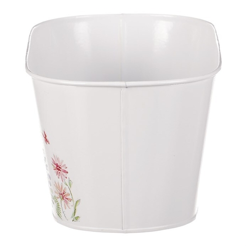 Kovový truhlík, květinový design.