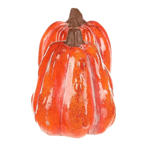 Dýně keramická - mix 3 druhů, oranžová, cena za balení (3 ks)