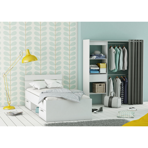 Multifunkční postel 90x200 MICHIGAN perleťově bílá