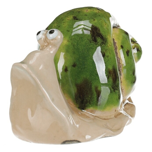 Šnek - keramická figurka, zelená, cena za 1 ks