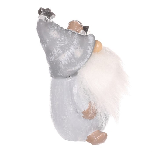 Skřítek - figurka z polyresinu, šedá čepice