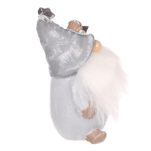 Skřítek - figurka z polyresinu, šedá čepice