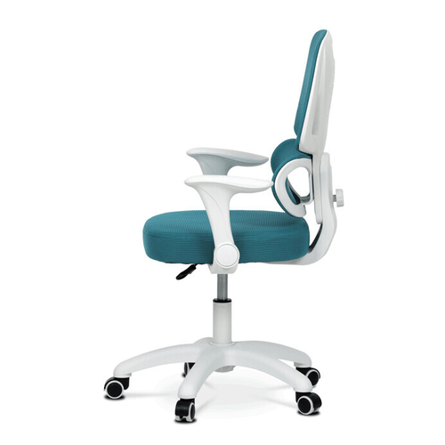 Dětská židle, výškově nastavitelná, modrá síťovina, KA-K1063 BLUE