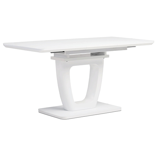 Jídelní stůl rozkládací 110-150x75 cm, mdf, bílá, HT-430 WT