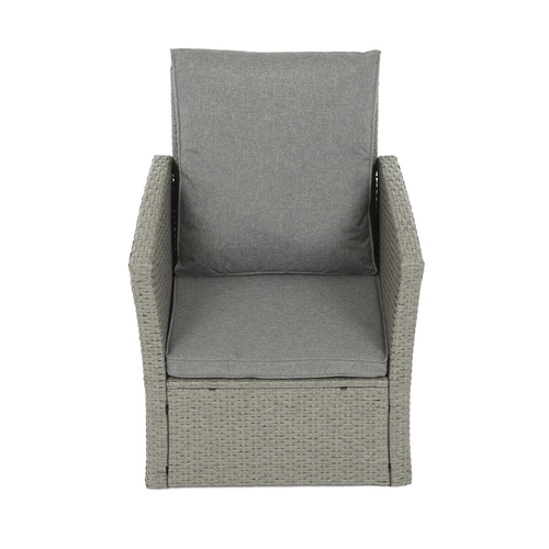 Zahradní sedací souprava, polyratan, šedá, AZS-A1523 GREY