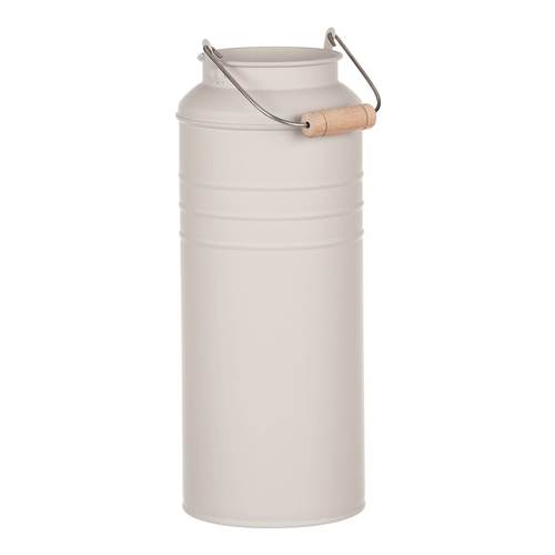 Váza kovová - tvar bandasky, barva šedá