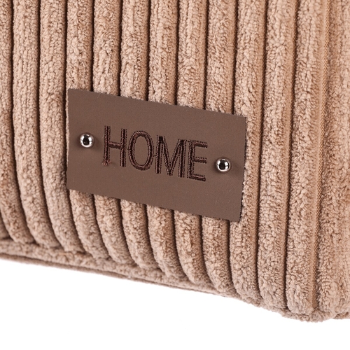 Koš prádelní - manšestr, stahovací, hnědý