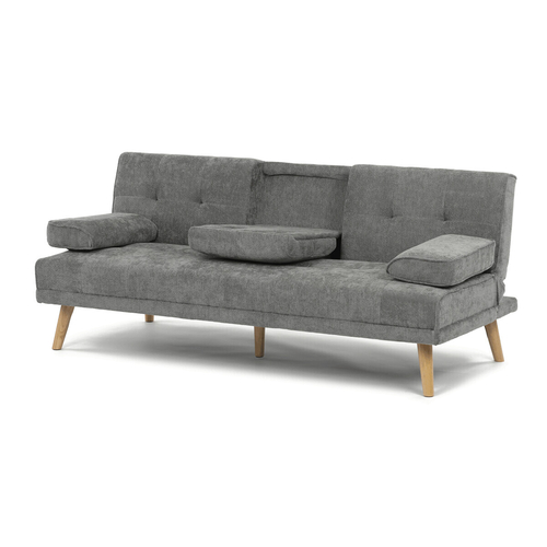 Trojmístná rozkládací pohovka, šedá, látka, ASB-C3034 GREY2