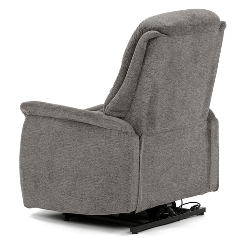 Polohovací křeslo, elektrické zabudované ovládání, šedá, látka, TV-Q8575 GREY2