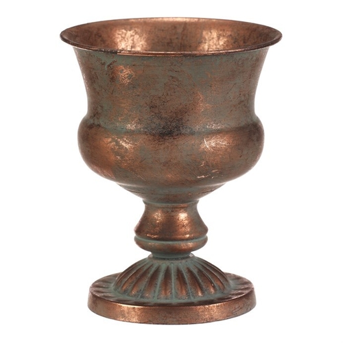 Číše kovová - aranžovací, 20 cm, barva měděná