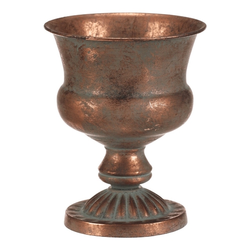 Číše kovová - aranžovací, 20 cm, barva měděná