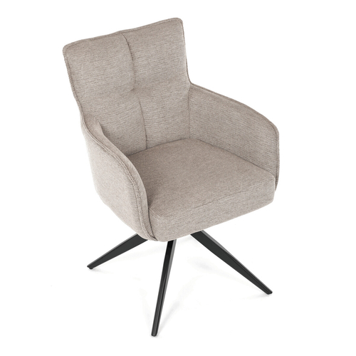 Jídelní židle, béžová, látka, DCH-P3170 LAN2