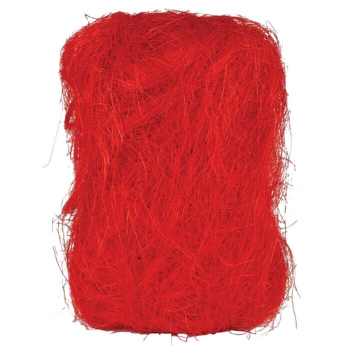 Sisálové vlákno - balení 500 g, barva červená