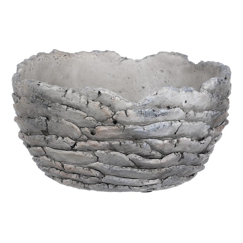 Obal betonový - imitace zkamenělé kůry, barva šedá