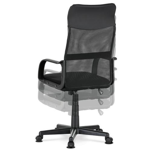 Kancelářská židle, houpací mechanismus, černá síťovina, KA-L601 BK