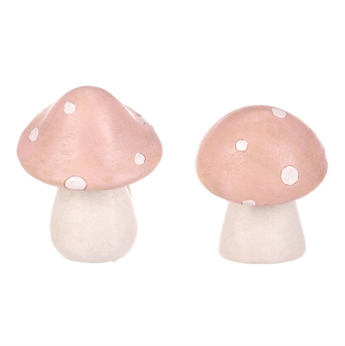 Skřítek muchomůrka - polyresin, růžová hlava, mix 2 druhů, cena za 1 ks