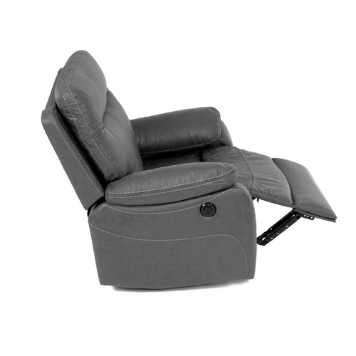 Polohovací křeslo, elektrické zabudované ovládání, šedá, látka vintage, TV-4094 GREY3