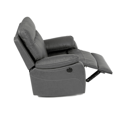 Polohovací křeslo, elektrické zabudované ovládání, šedá, látka vintage, TV-4094 GREY3