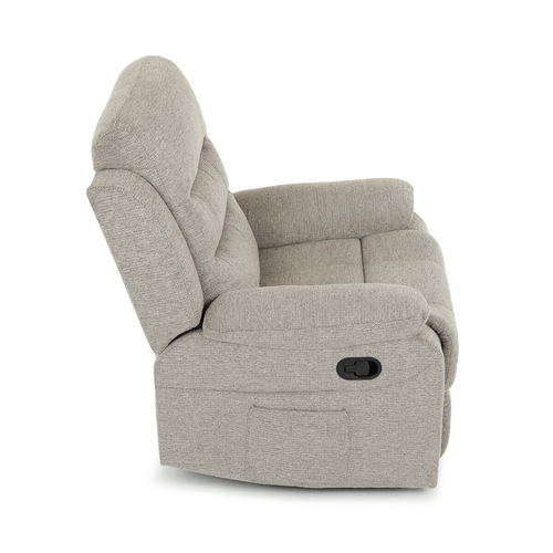 Polohovací křeslo, béžová, látka, TV-4086 LAN2