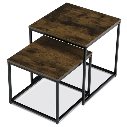 Odkládací stolek 50x50x52cm, mdf, old wood, AF-076 OLW