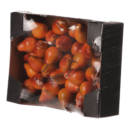 Hrušky na drátku - umělé, oranžové, cena za balení (36 ks)